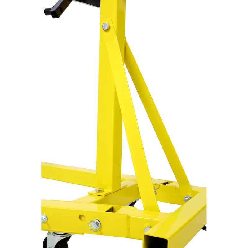 Folding Engine Stand 2000 LBS Capacity, Motor Hoist 360 Degree Adjustable Mounting Head Dolly Mover Auto Repair Rebuild Jack