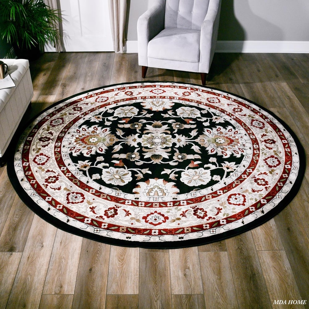 Hollywood Collection Floral Area Rug