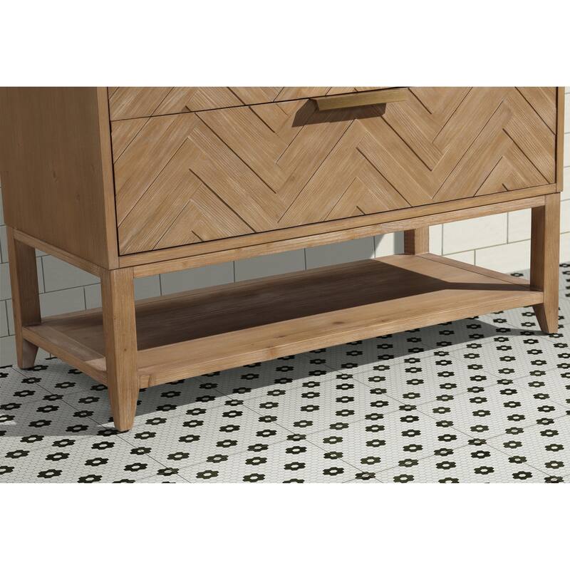 Ari Bath Carlsbad 42" Freestanding Bathroom Vanity Weathered Fir