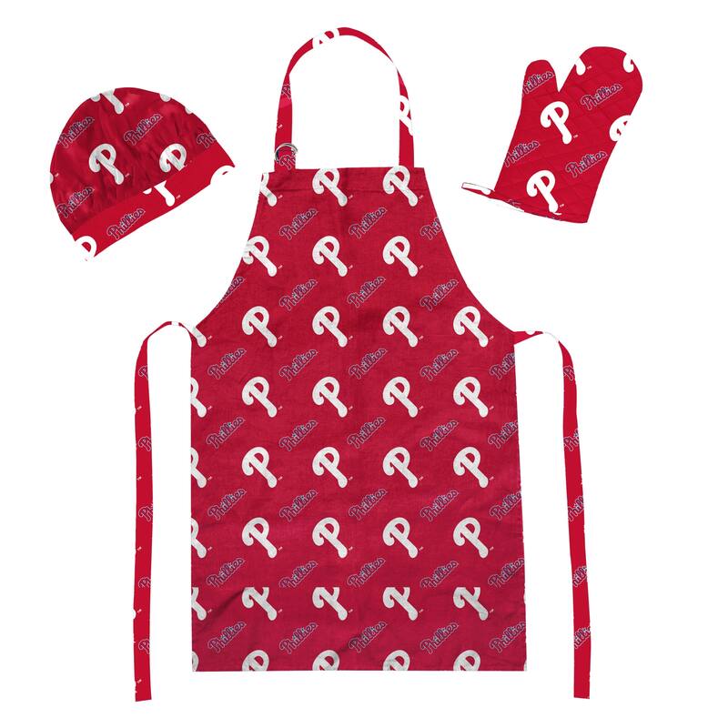 MLB Apron Oven Mitt and Hat 3PC Set - Philadelphia Phillies
