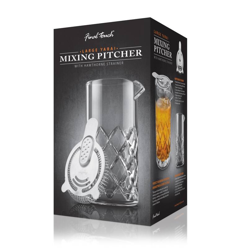 Final Touch Yarai Mixing Pitcher with Hawthorne Strainer