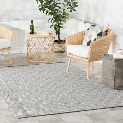 Home Conservatory Squares Handwoven Indoor/Outdoor Area Rug