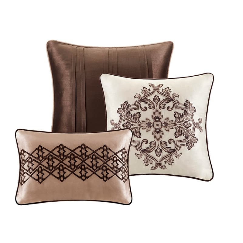 7-Piece Jacquard Comforter Set - Elegant Traditional Bedding Ensemble