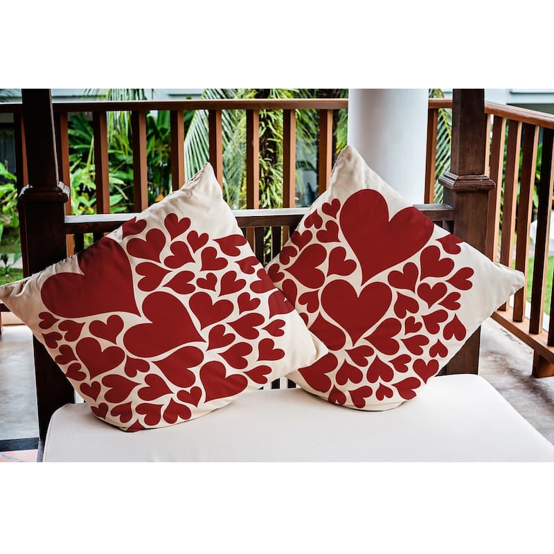 Hearts All Around Valentine's Day Decorative Indoor/Outdoor Pillow