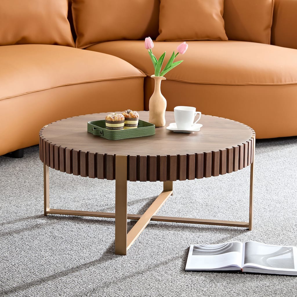Modern Handcraft Drum Coffee Table
