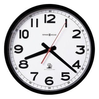 Howard Miller Accuwave Black 12.25-Inch Radio-Controlled Wall Clock