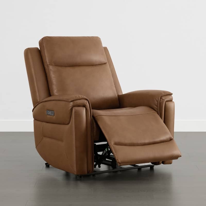 Spruce & Spring Dual Motors Genuine Leather Zero Gravity Recliner with Power Headrest