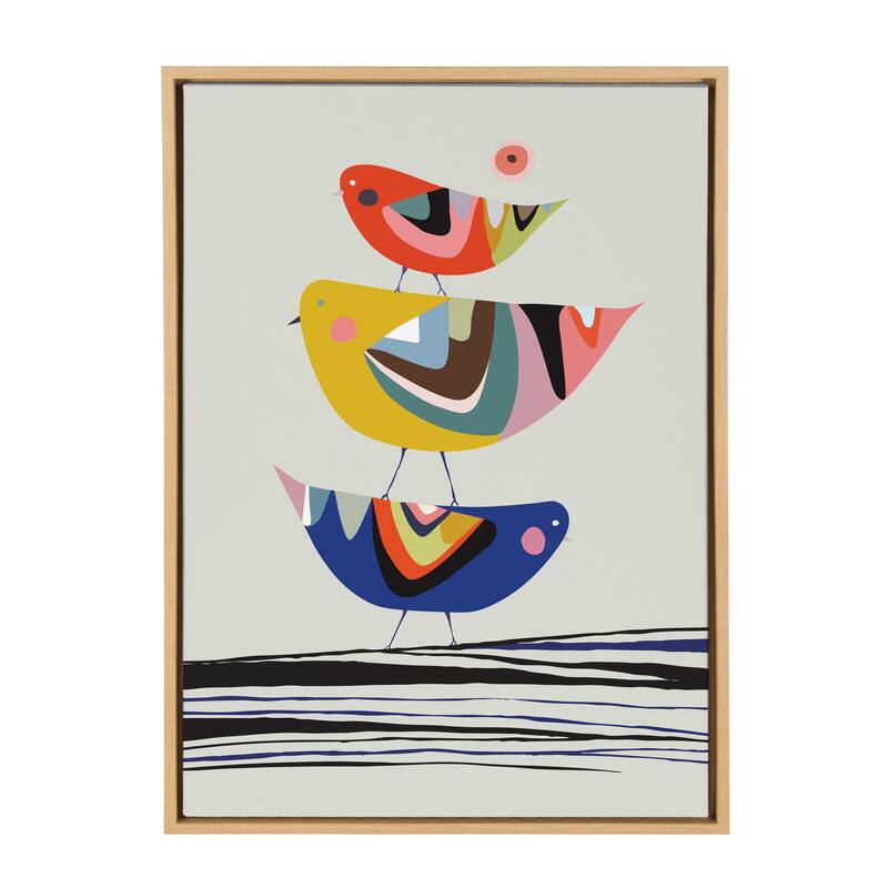 Kate and Laurel Sylvie The Family Tree Framed Canvas By Rachel Lee - 23x33 - Plastic - Natural