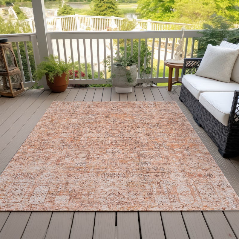 Machine Washable Indoor/ Outdoor Chantille Traditional Vintage Rug