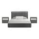 preview thumbnail 14 of 22, Furniture of America Piez Modern 3-Piece Ash Grey Wood Platform Bedroom Set with 2-Drawer Nightstand
