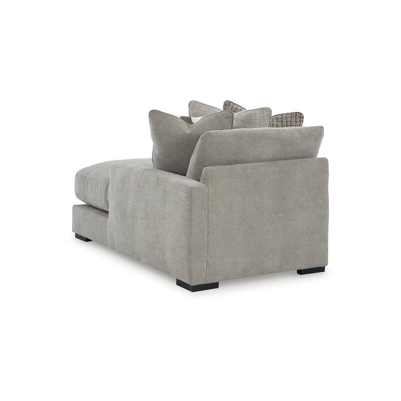 Signature Design by Ashley Aslan Court Light Gray 3-Piece Sofa Sectional with Chaise - 109" W x 65" D x 36" H