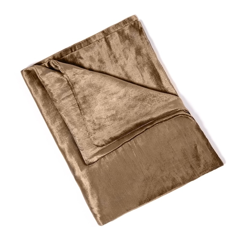 Lia, Rayon/Velvet, Caramel, Duvet Cover