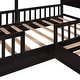 preview thumbnail 9 of 8, L Structure 2 Twin Size Wood House Bed with Fence and Slatted Frame