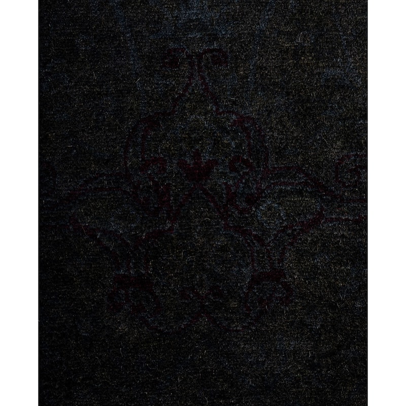 Overdyed One-of-a-Kind Hand-Knotted Area Rug - Black - 4' 7" x 7' 5"