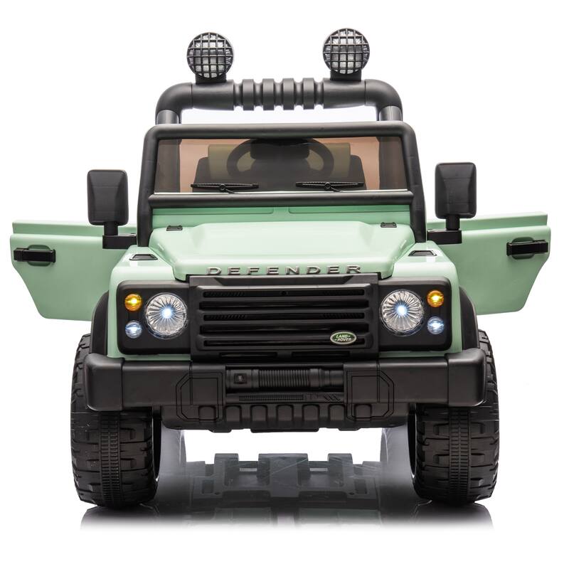 24V Licensed Land Rover Defender Kids Electric Car with Remote Control, Dual Motors, Four-Wheel Suspension, Bluetooth, MP3