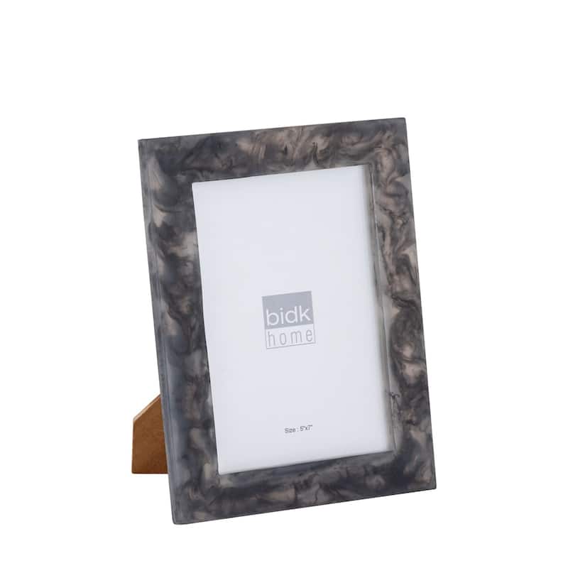 Swirled Rectangular Picture Frame - for 5" x 7" Photo - Black