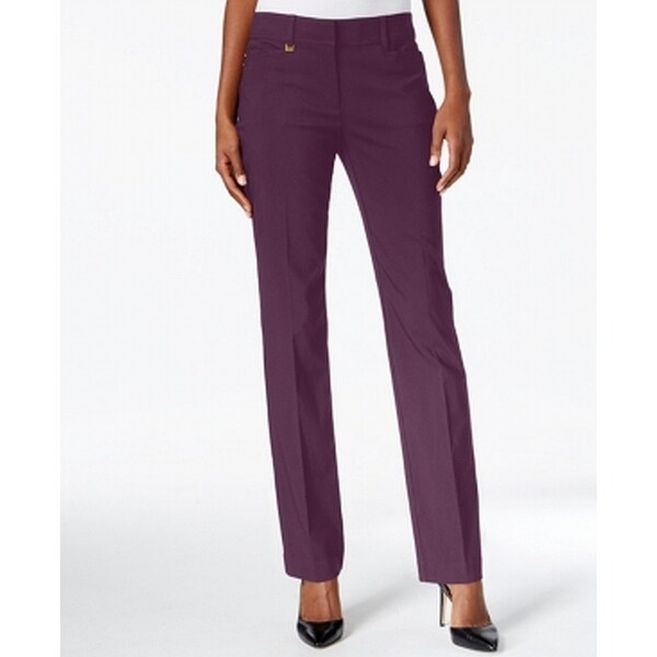 Shop JM Collection Womens Dress Pants Pink Size 16 Slim ...