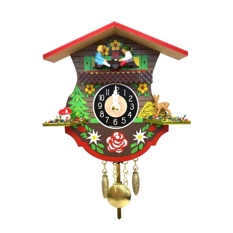 5" Engstler Battery-Operated Mini Cuckoo Wall Clock with Music Chimes