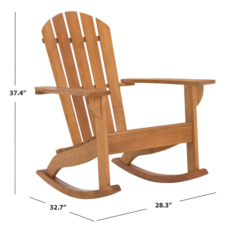SAFAVIEH Rianna Adirondack Wood Rocking Chair - 28W x 37D x 33H