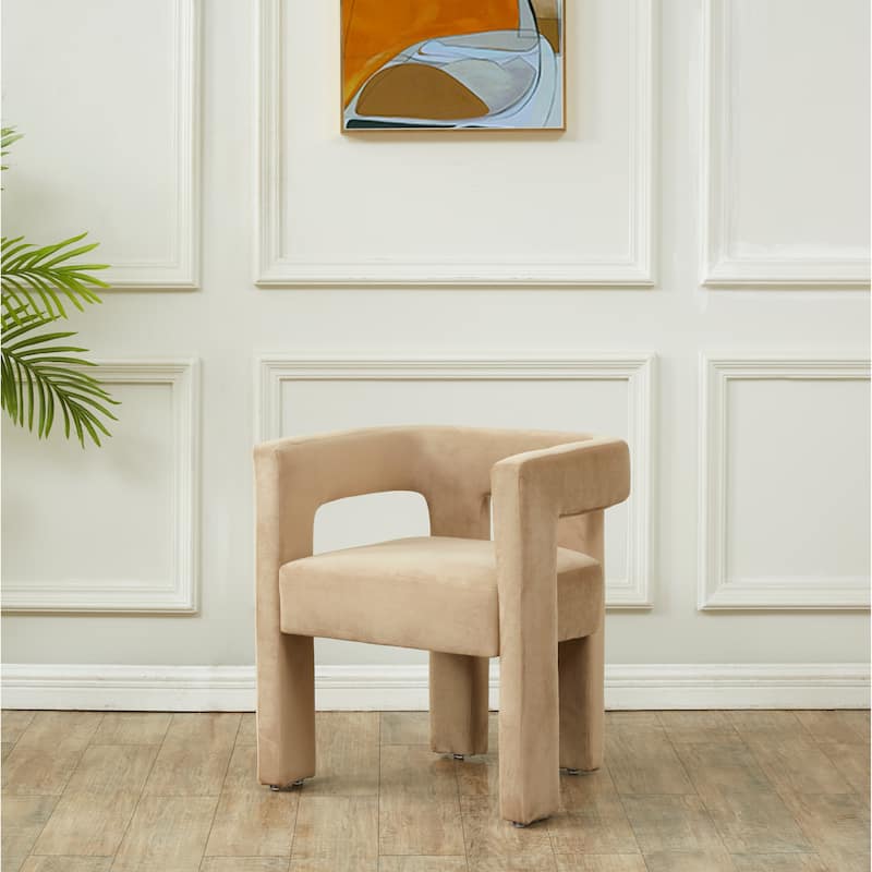 SAFAVIEH Couture Deandre Cut Out Accent Chair (Fully Assembled) - 24.8 IN W x 20.8 IN D x 26.8 IN H