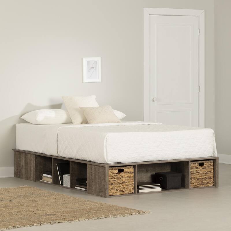 South Shore Prairie Storage Bed with Baskets