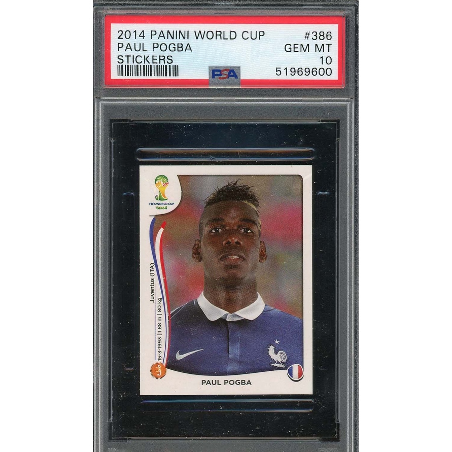 Paul Pogba 2014 Panini World Cup Stickers Rookie Card #386