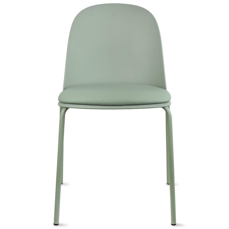 Set of 2 Plastic Eiffel Molded Shell Retro Dining Chairs Accent For Living Room Kitchen Chrome Desk Designer Office