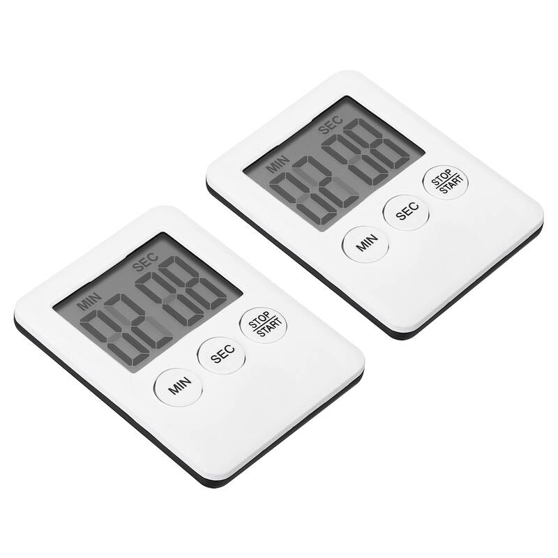 Digital Timer,2Pcs Small Count Down/UP Clock with Magnetic,Kitchen Timer White