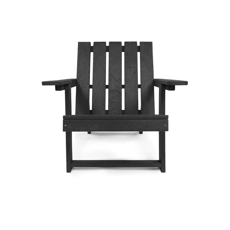 Amalfi Fully Assembled All-Weather Outdoor Folding Modern Adirondack Chair and Table Set - 3-piece
