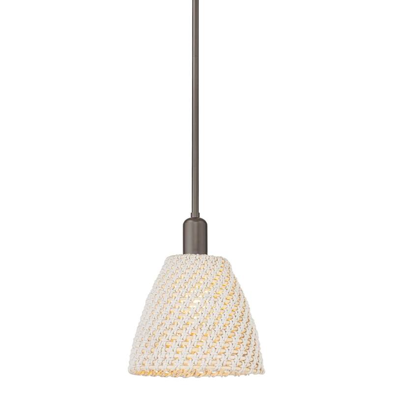 Innovations Lighting 716-1S-12-9 Natural Ballston Dome Pendant Natural - Oil Rubbed Bronze / Natural