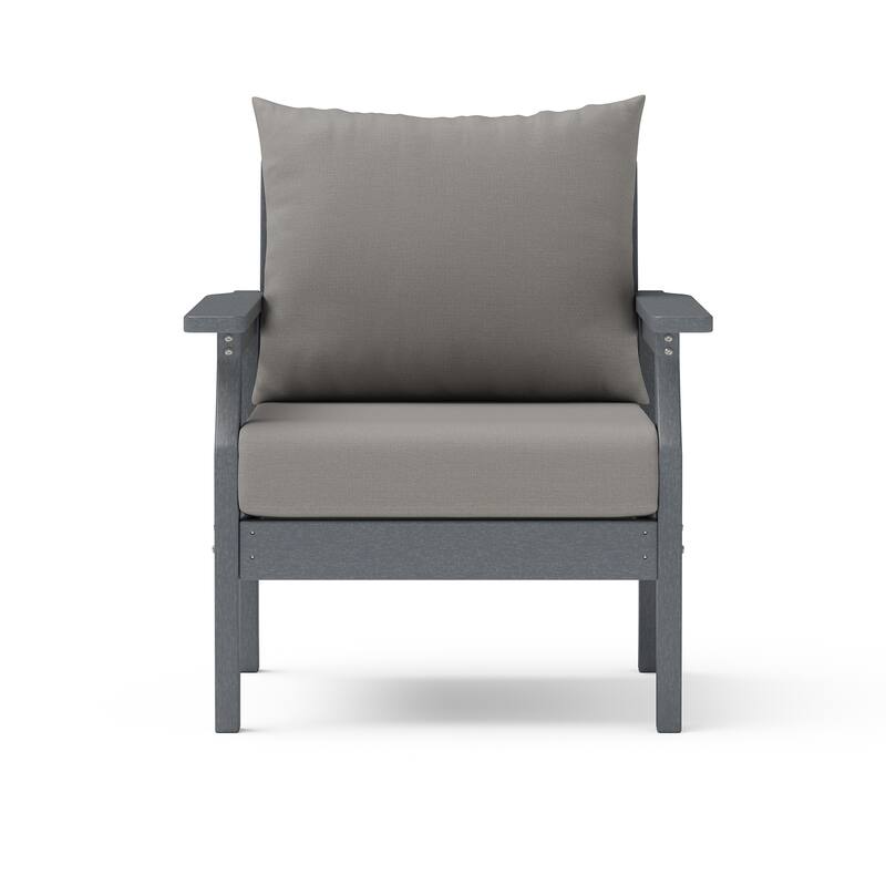 Kamas Outdoor Patio Club Chair - Charcoal Frame