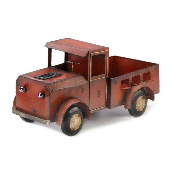 Indoor Red Truck Solar Light Planter