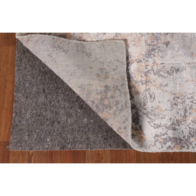 Multi-Color Abstract Indian Area Rug Handmade Wool Carpet - 6'6"x 9'10"
