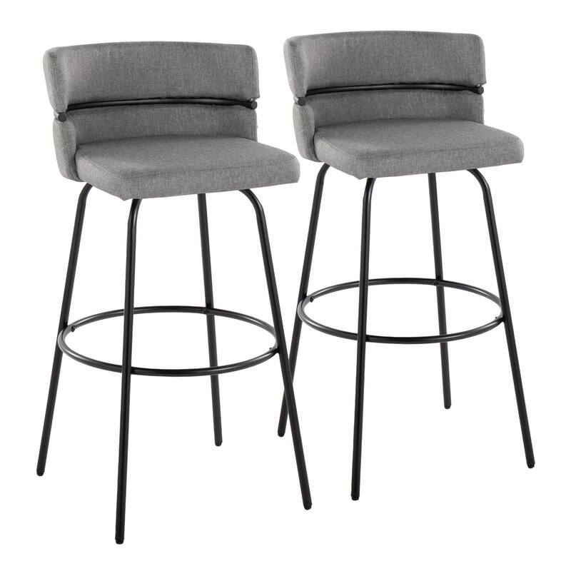Silver Orchid Lena 30" Fixed-Height Bar Stool (Set of 2)