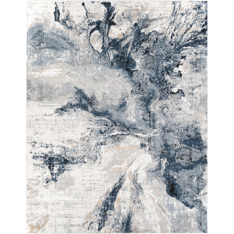 Livabliss Dahlia Abstract Marble Area Rug