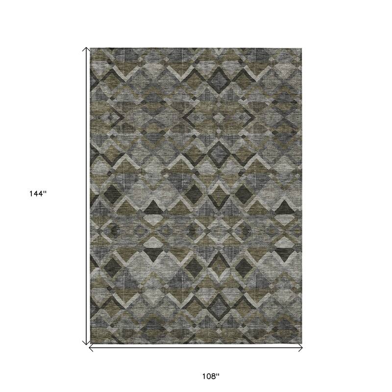 HomeRoots Geometric Transitional Rectangle Outdoor Rug