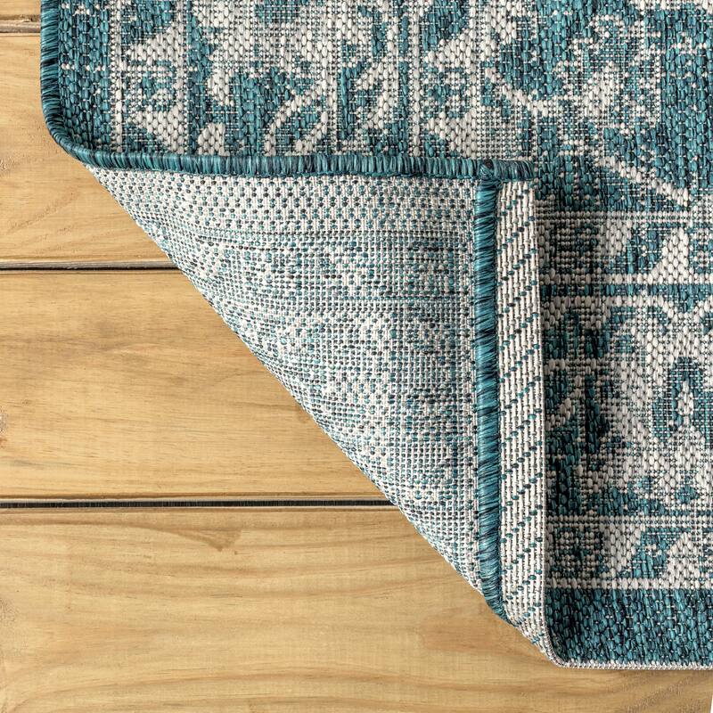 JONATHAN Y Palazzo Vine and Border Textured Weave Indoor/Outdoor Area Rug