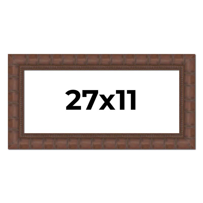 27x11 Frame Pewter Solid Wood Picture Frame Width 1.625 Inches | Interior Frame Depth 0.6875 Inches
