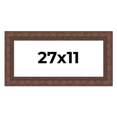 27x11 Frame Pewter Solid Wood Picture Frame Width 1.625 Inches | Interior Frame Depth 0.6875 Inches