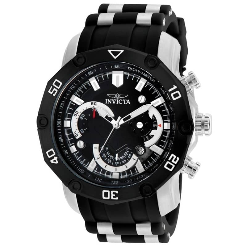 Invicta Men's 22797 'Pro Diver' Scuba Black and Silver Polyurethane and Stainless Steel Watch