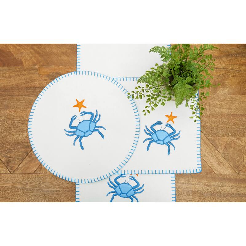 Crab Felt Round Placemat Set of 6