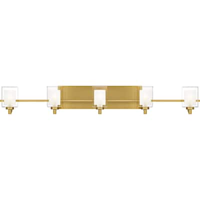 Kolt 5-Light Brushed Gold Bath Light
