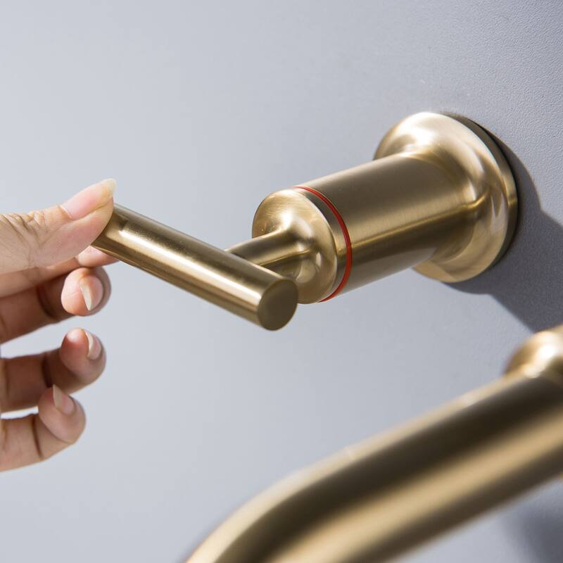 Double Handle into wall Bathroom Faucet With Double Handles