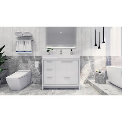 Dove 42'' Freestanding Vanity with Reinforced Acrylic Sink