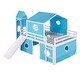 preview thumbnail 5 of 14, Fun and Durable Full Bunk Bed with Slide, Castle Elements, and Semi-Enclosed Space for Kids, Strong Support and Safety Features