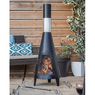 Steel Outdoor Chiminea Outdoor Fireplace Patio Heater - N/A - On Sale ...