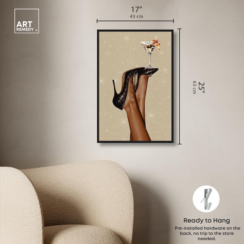 Martini on Display Canvas by Art Remedy