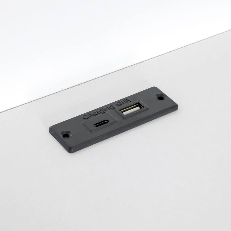 Twin Size Daybed with Storage Shelves, USB Charging & Trundle (250lb Capacity)