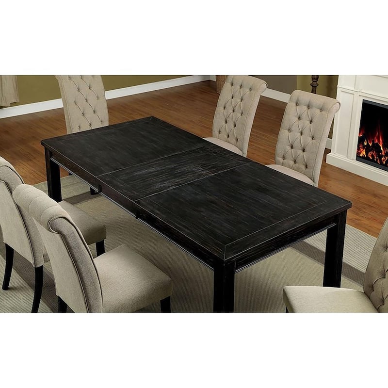 Rustic Extendable Dining Table in Antique Black