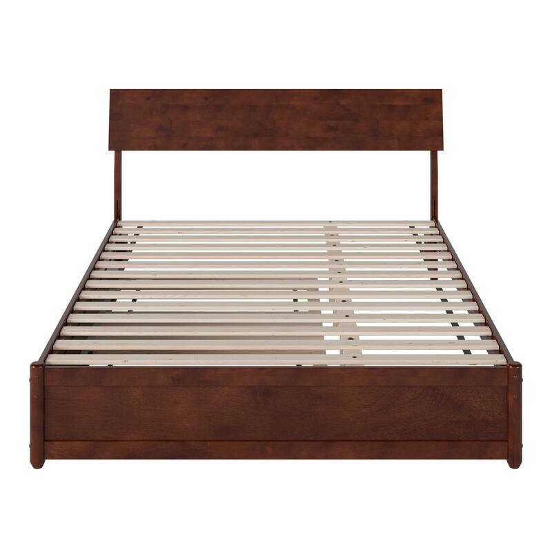 Norla Wood Platform Bed with Trundle